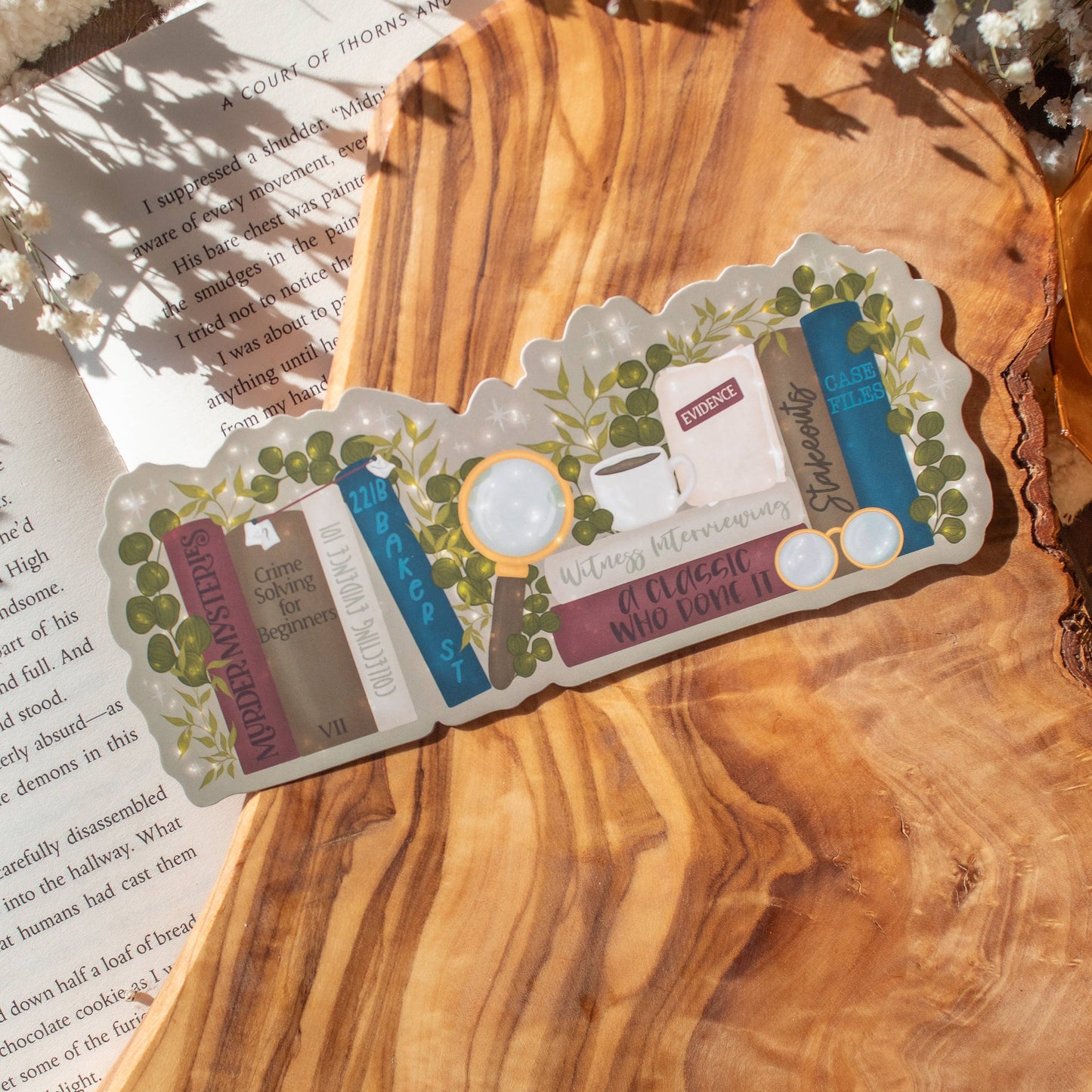Mystery Reader Bookshelf Die-Cut Bookmark