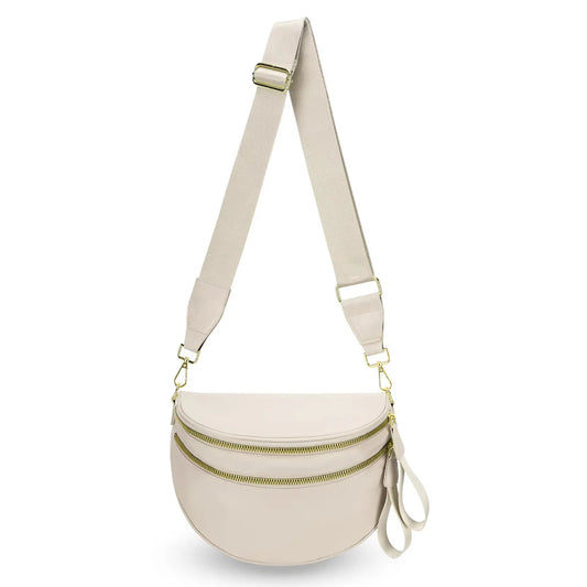 Double-Zip Crossbody for Readers