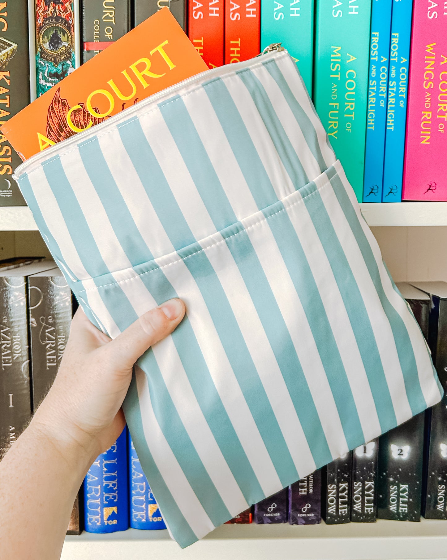 Book/Tablet Sleeve - Blue Stripes