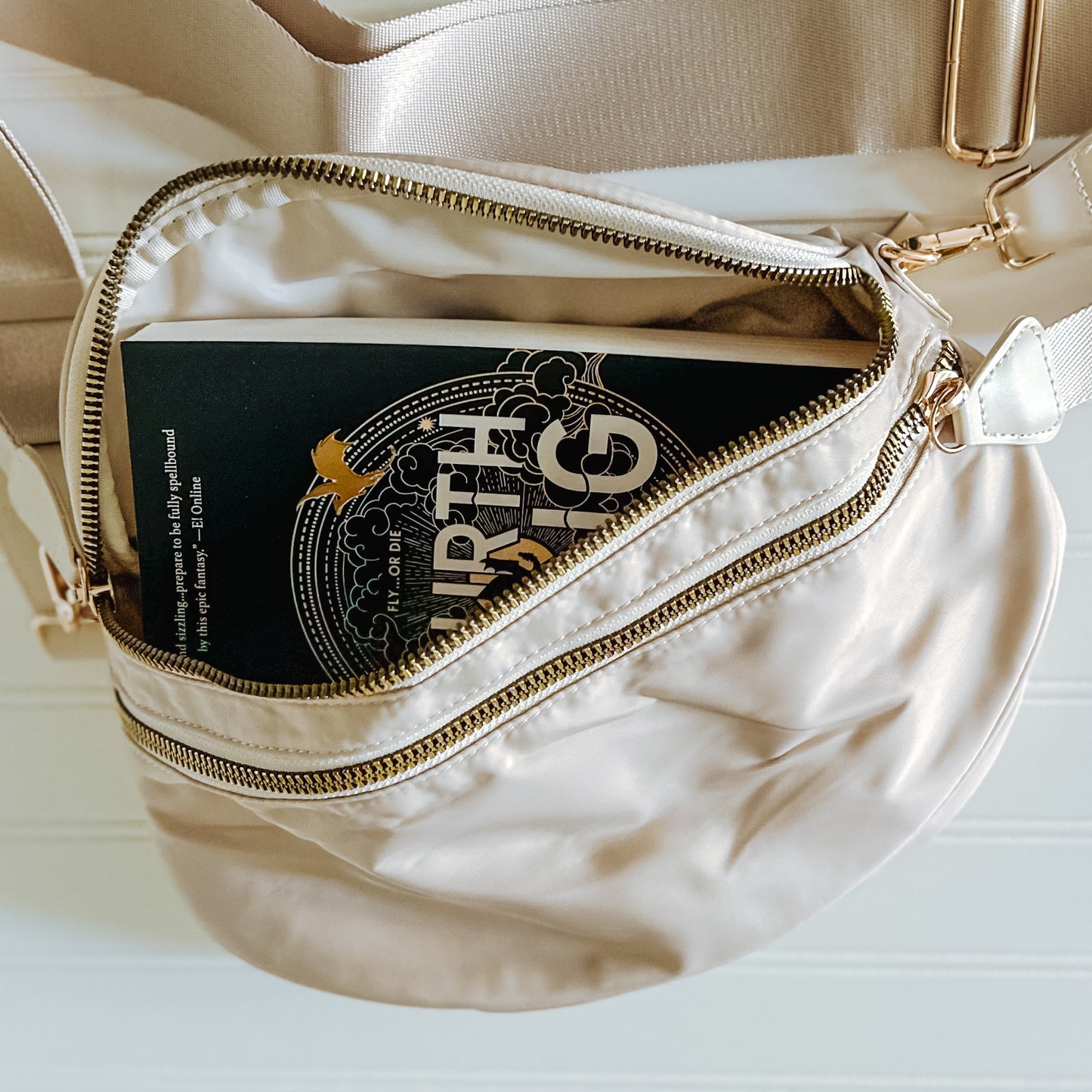 Double-Zip Crossbody for Readers
