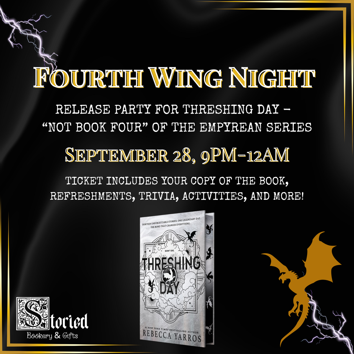 Fourth Wing Night: Threshing Day "Not Book Four" Release!