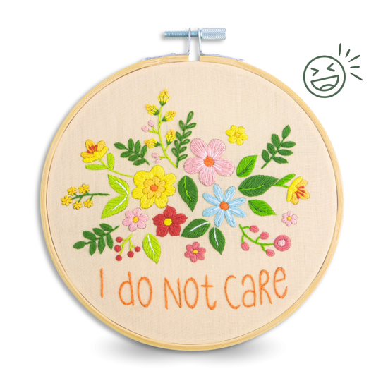 I Do Not Care Embroidery Kit
