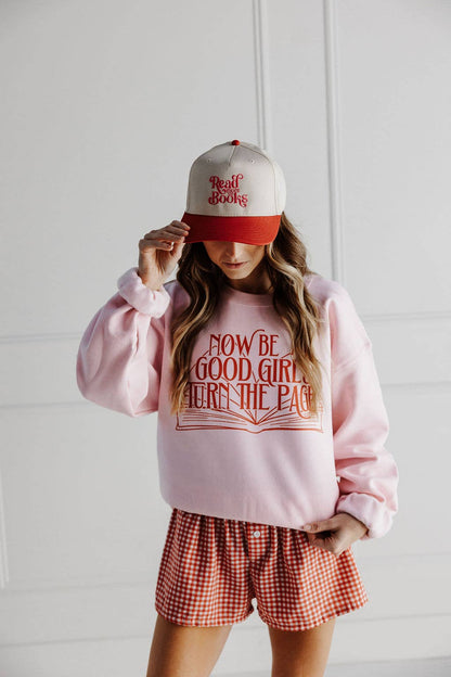 Turn The Page Red & Pink Women's Sweatshirt