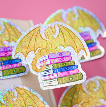 War College Dragon Glitter Sticker