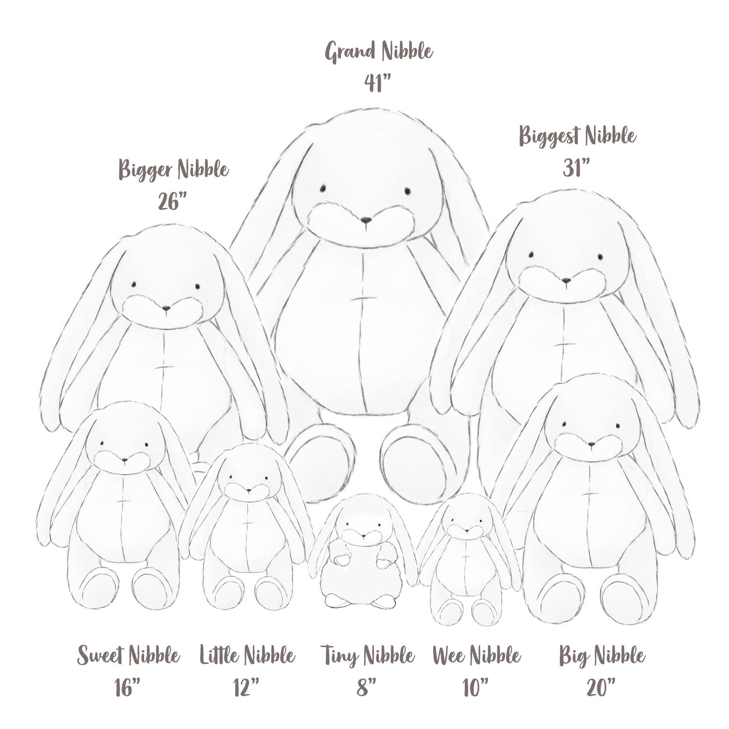 Little 12" Nibble Bunny - Cream