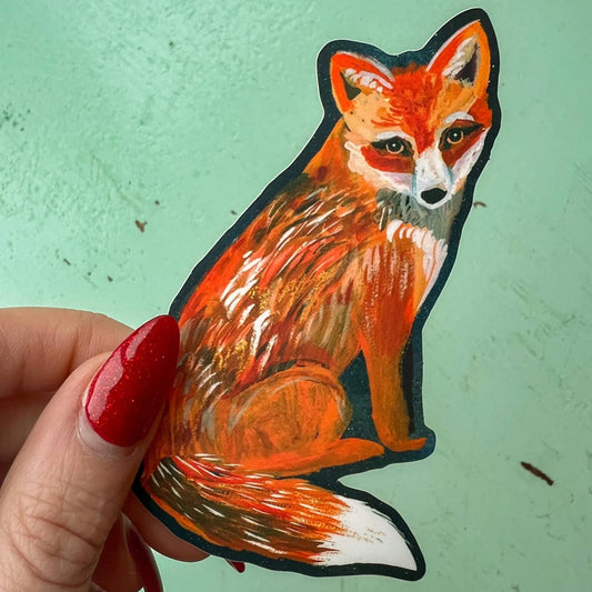 Red Fox Matte Sticker - Katie Daisy
