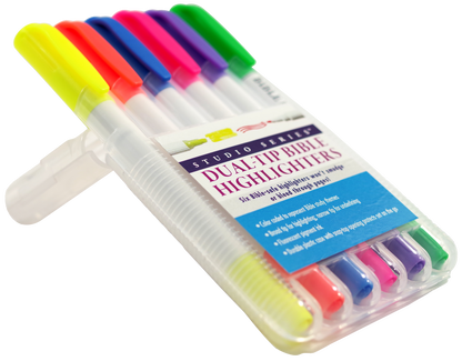 Dual-Tip Bible Highlighters (Set of 6)