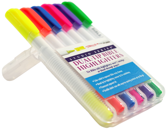 Dual-Tip Bible Highlighters (Set of 6)