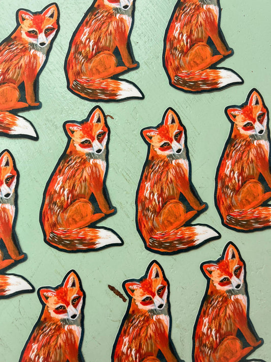 Red Fox Matte Sticker - Katie Daisy