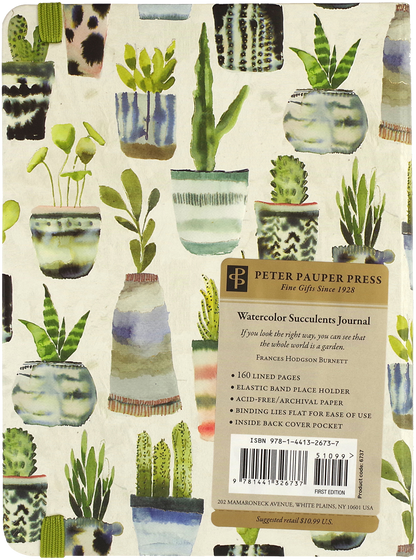 Watercolor Succulents Journal