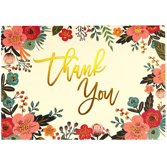 Floral Frame Thank You Notes