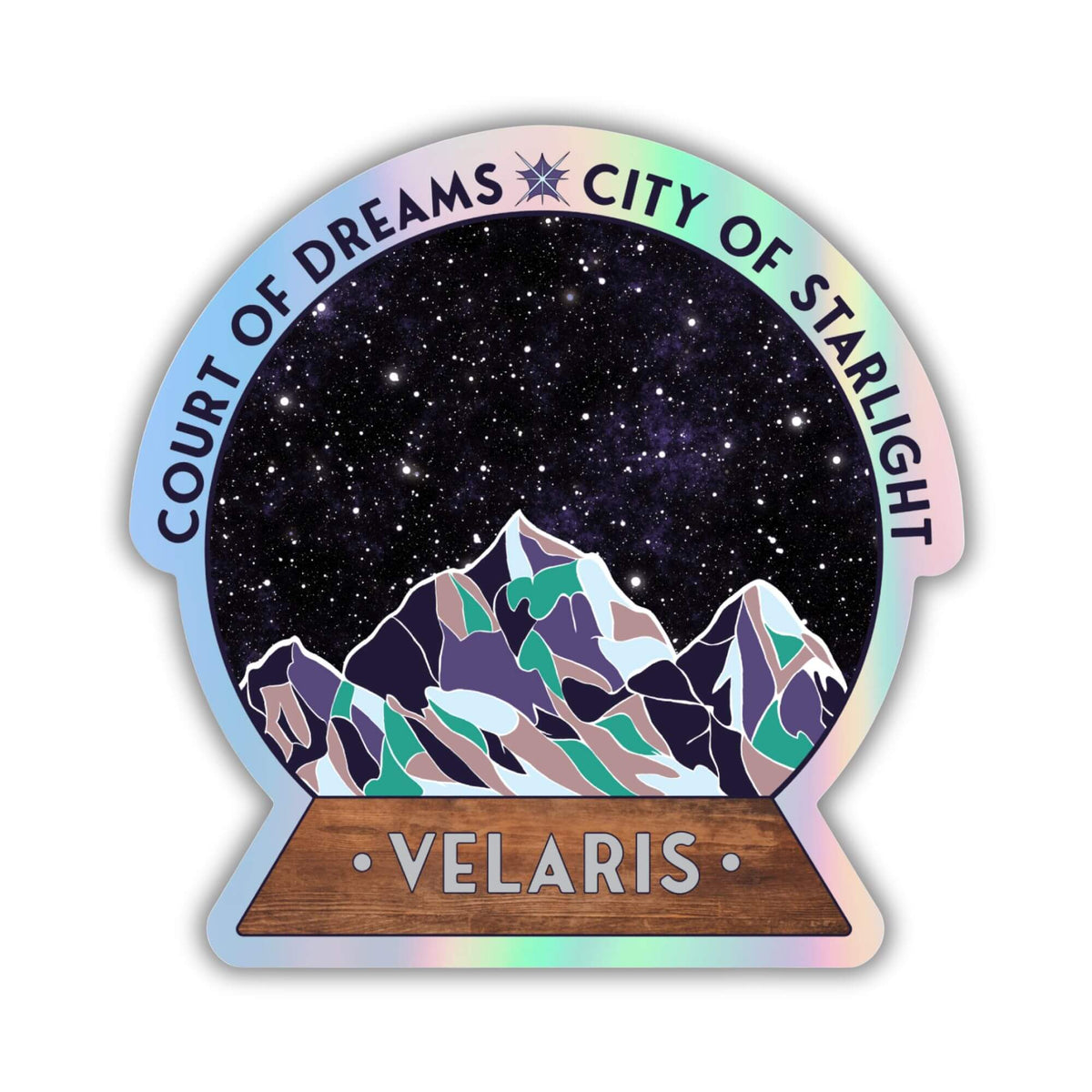 Velaris Star Globe ACOTAR Holographic Sticker