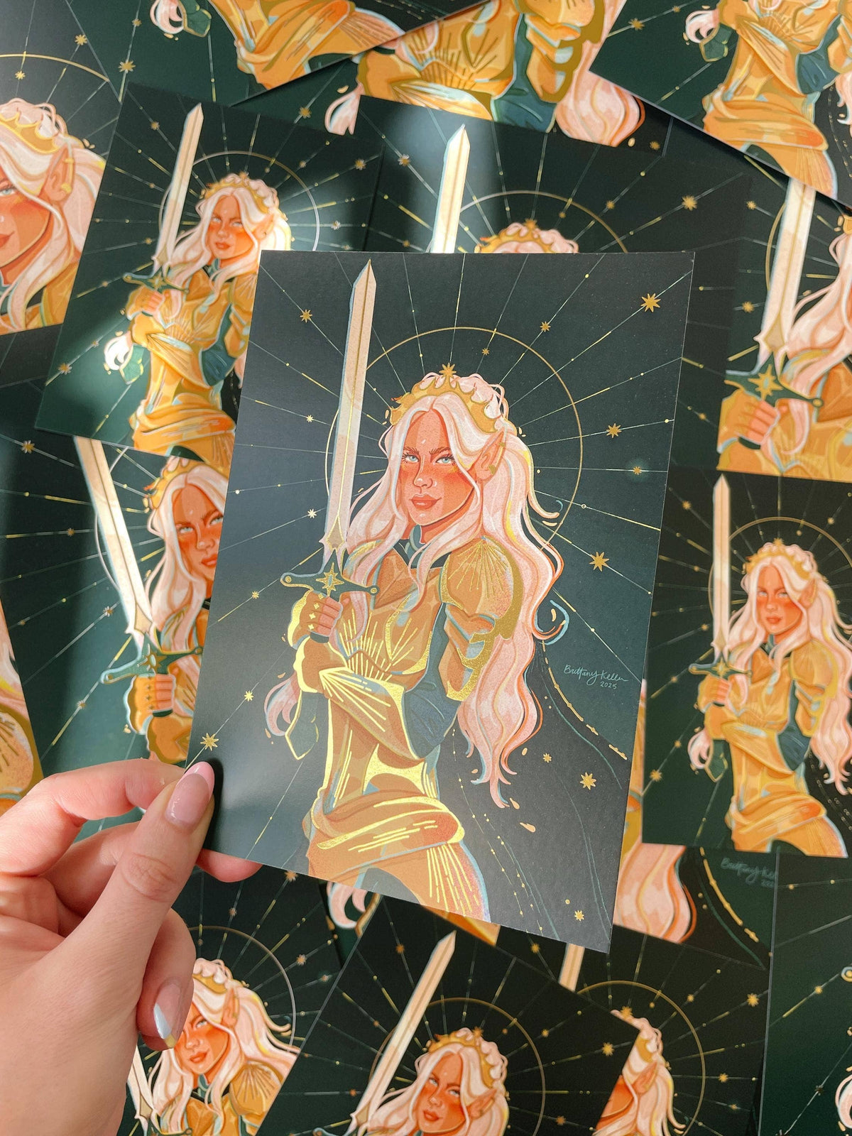 The Fire Heart *Gold Foil Print*: 5x7 - Brittany Keller Art