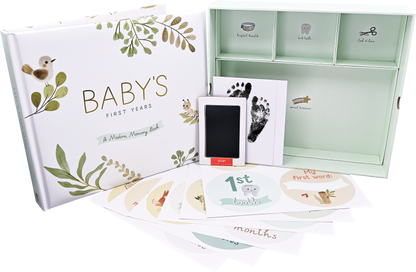 Baby's First Years: A Modern Memory Book with Keepsake Box