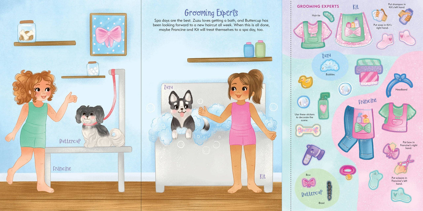 Puppies Sticker Doll Dress-Up Book