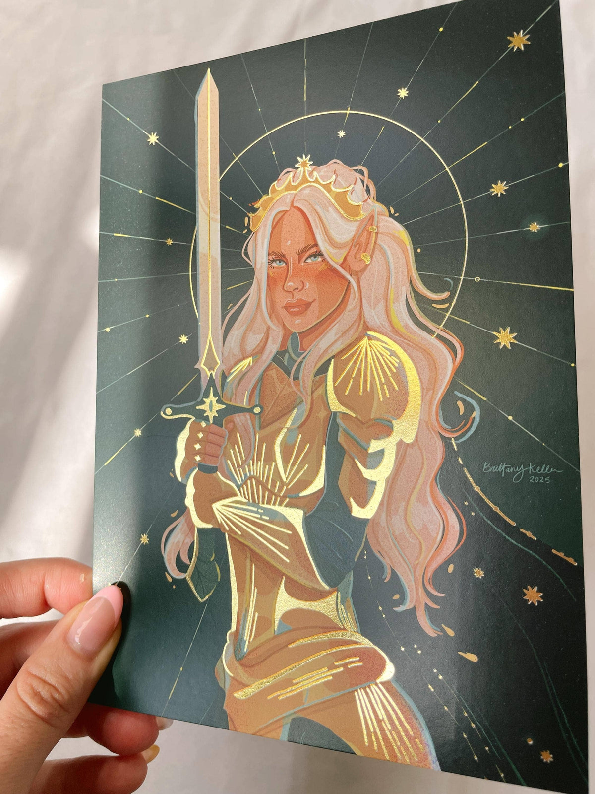 The Fire Heart *Gold Foil Print*: 5x7 - Brittany Keller Art