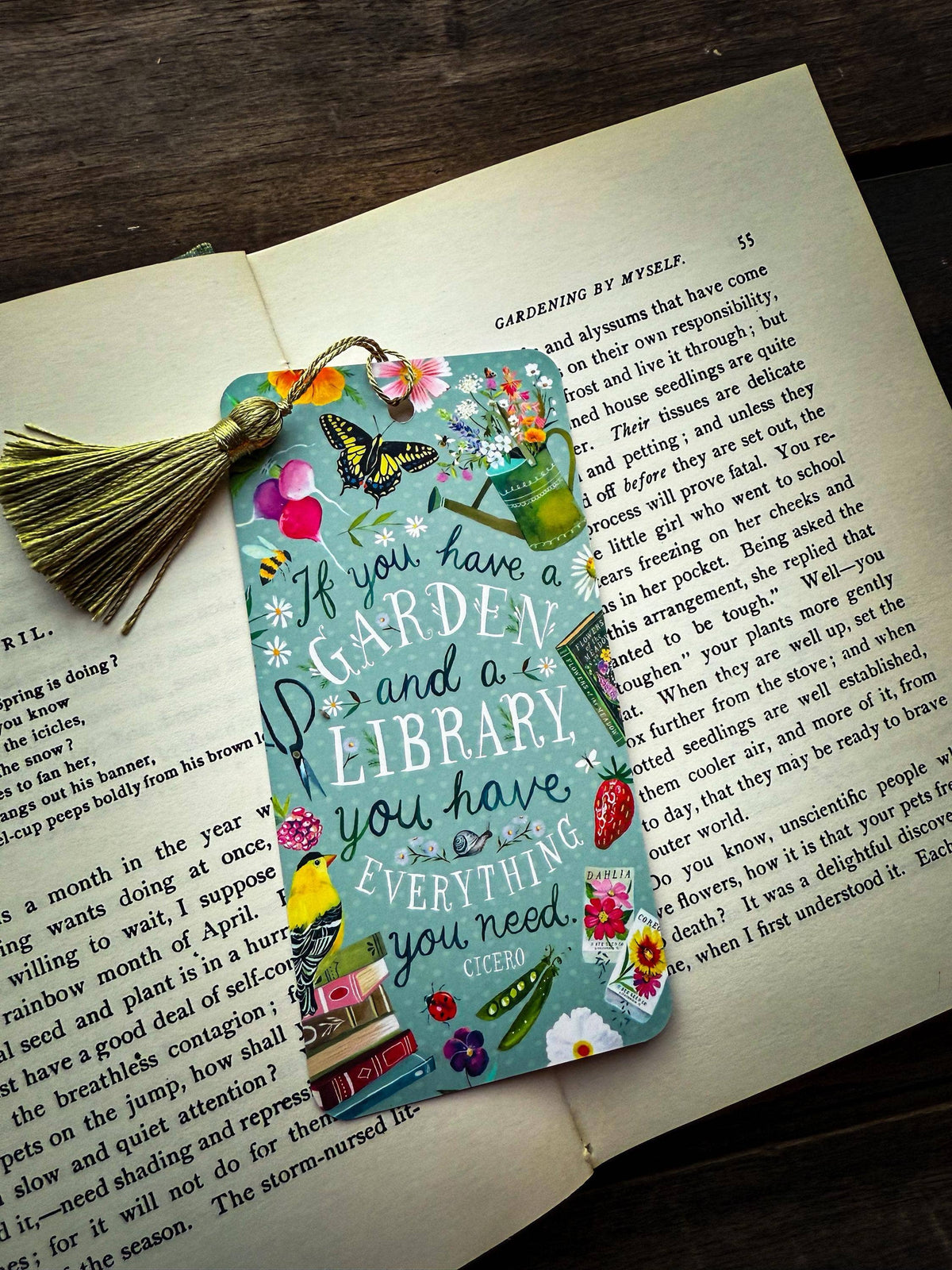 Garden and a Library Bookmark - Katie Daisy