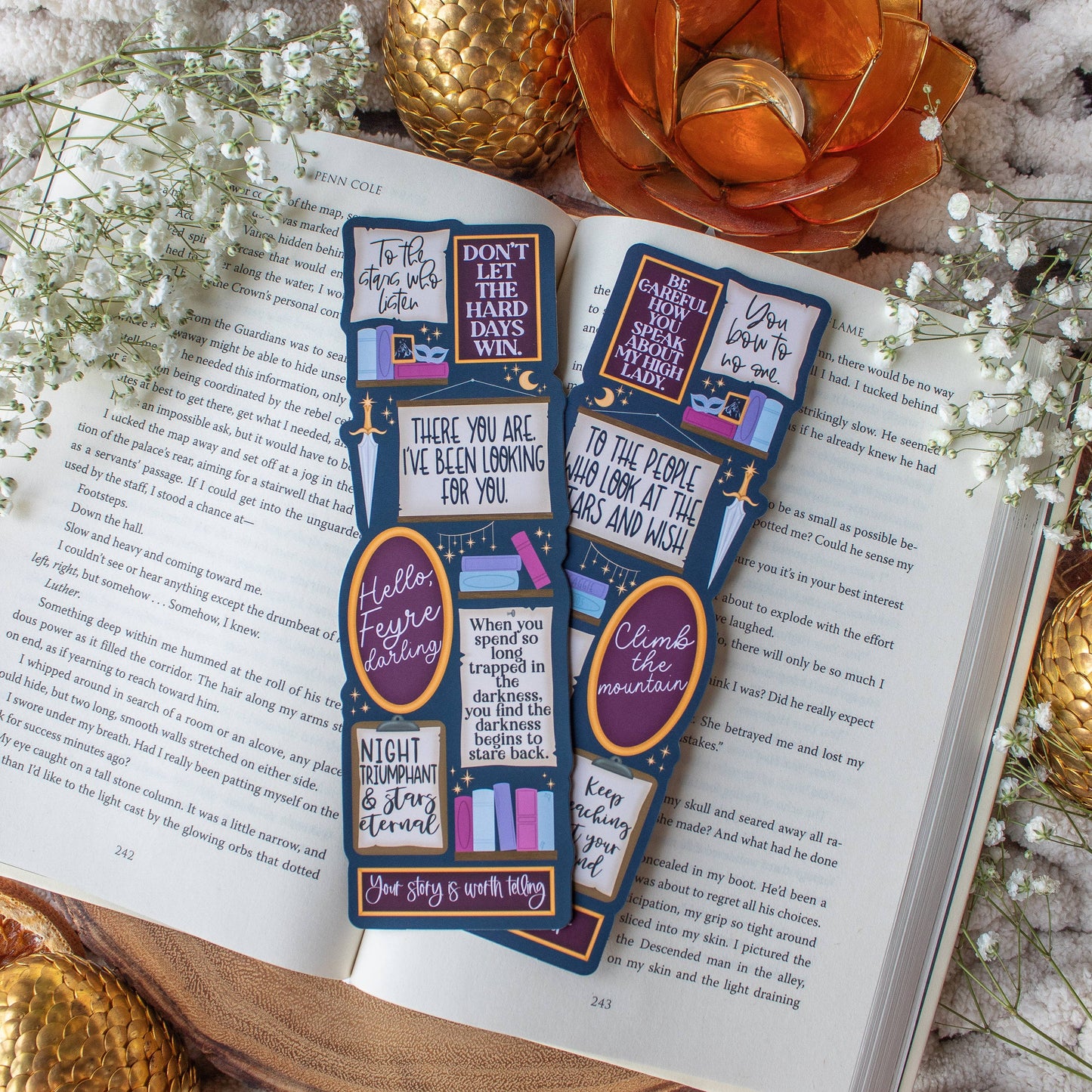 ACOTAR Quote Wall Die-Cut Bookmark