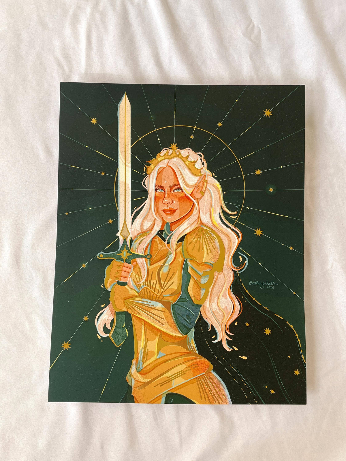 The Fire Heart *Gold Foil Print*: 5x7 - Brittany Keller Art