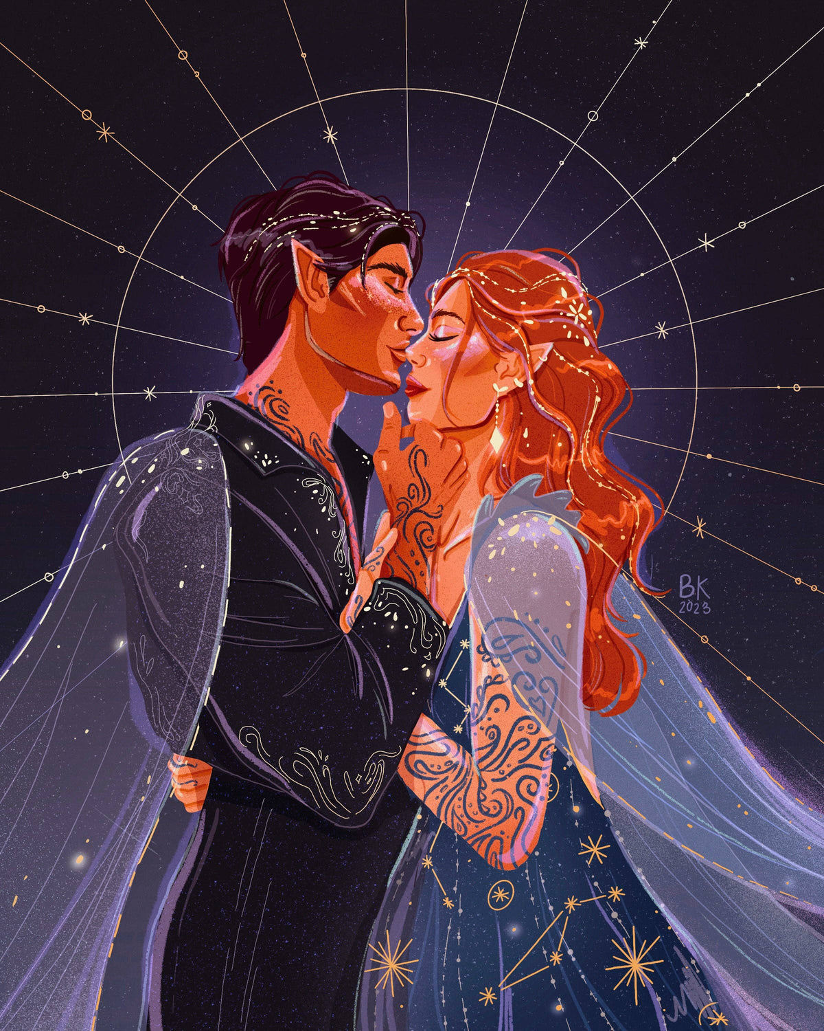 Bound by Starlight *Gold Foil Print*: 5x7 - Brittany Keller Art