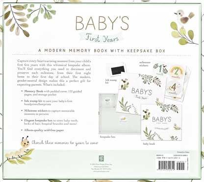 Baby's First Years: A Modern Memory Book with Keepsake Box