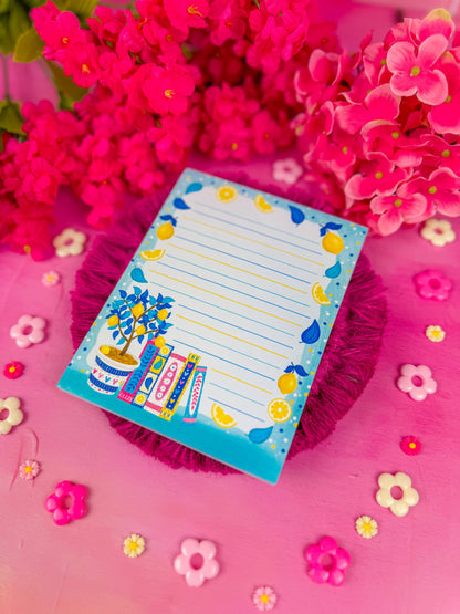 Lemon Book Stack Notepad