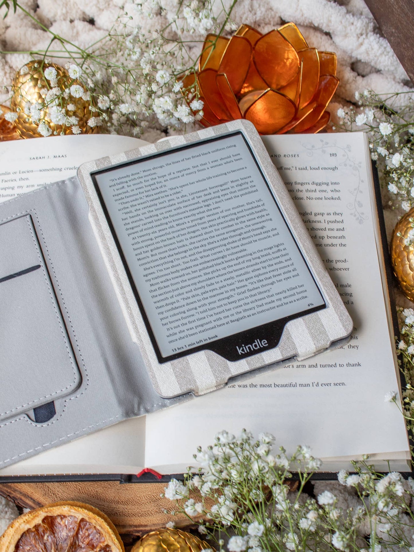 Kindle Basic 6" 11th Gen Case - Tan Stripes
