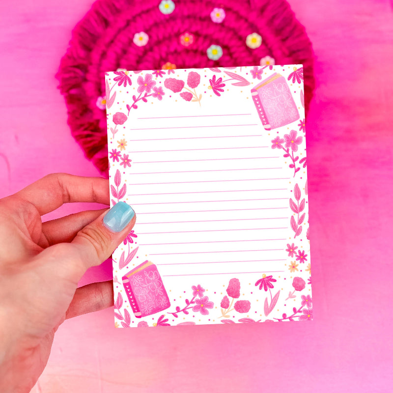 Pink Florals Notepad