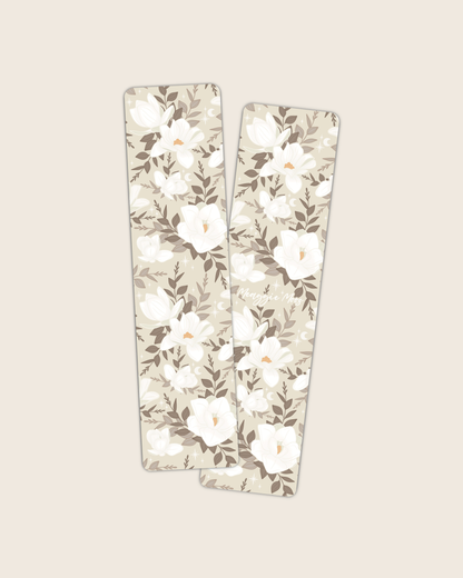 Neutral Magnolias Floral Spring Bookmark