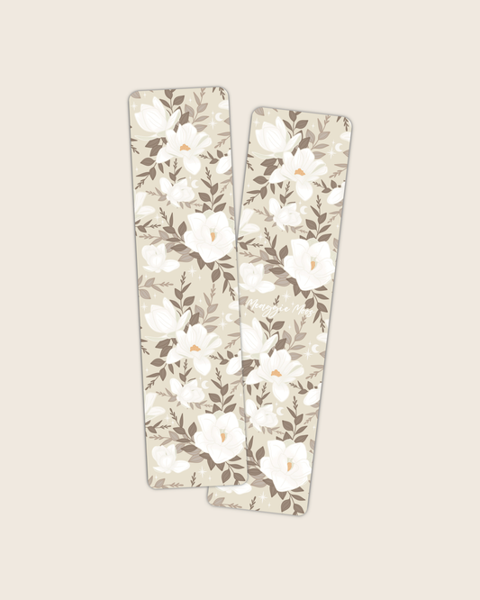 Neutral Magnolias Floral Spring Bookmark