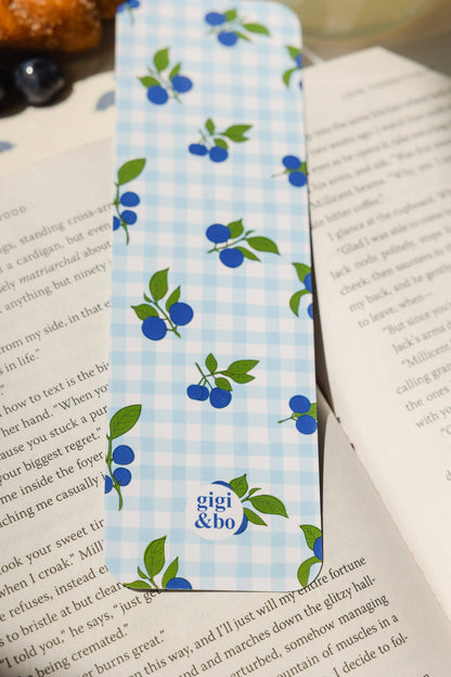 Blueberries & Gingham Bookmark